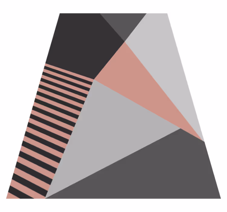 Ružičaste i sive geometrijske moderne geometrijske prostirke - TenStickers