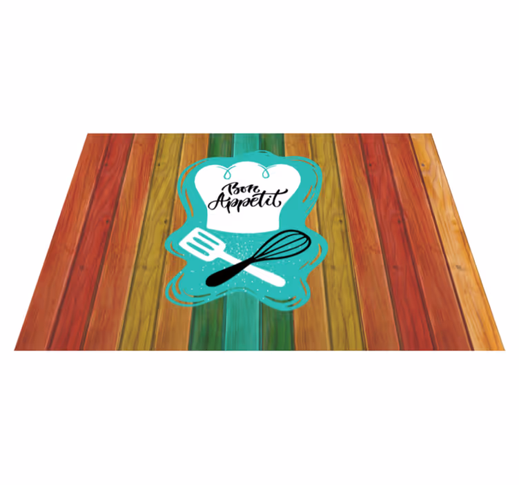 Vinilne prostirke s frazama bon appetit amblem - TenStickers