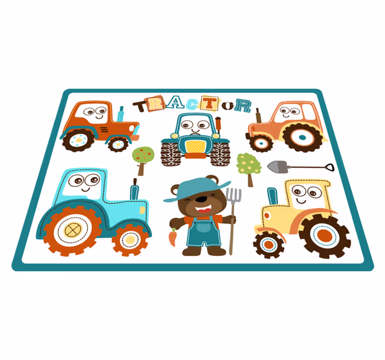 Vinil podovi djeca animirani traktori - TenStickers