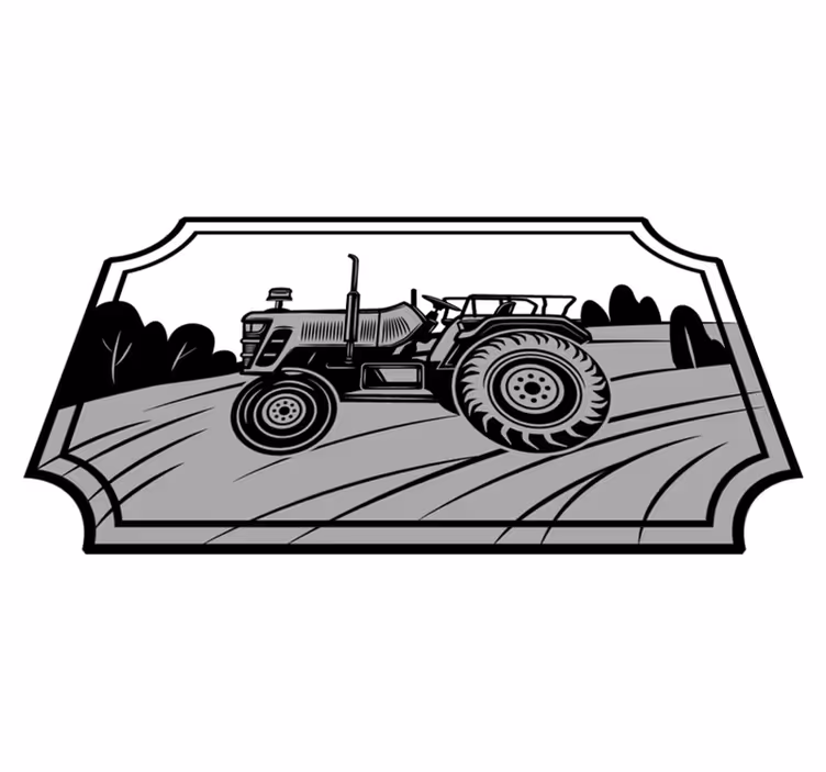 Drugi vinil podovi jednobojni traktor - TenStickers