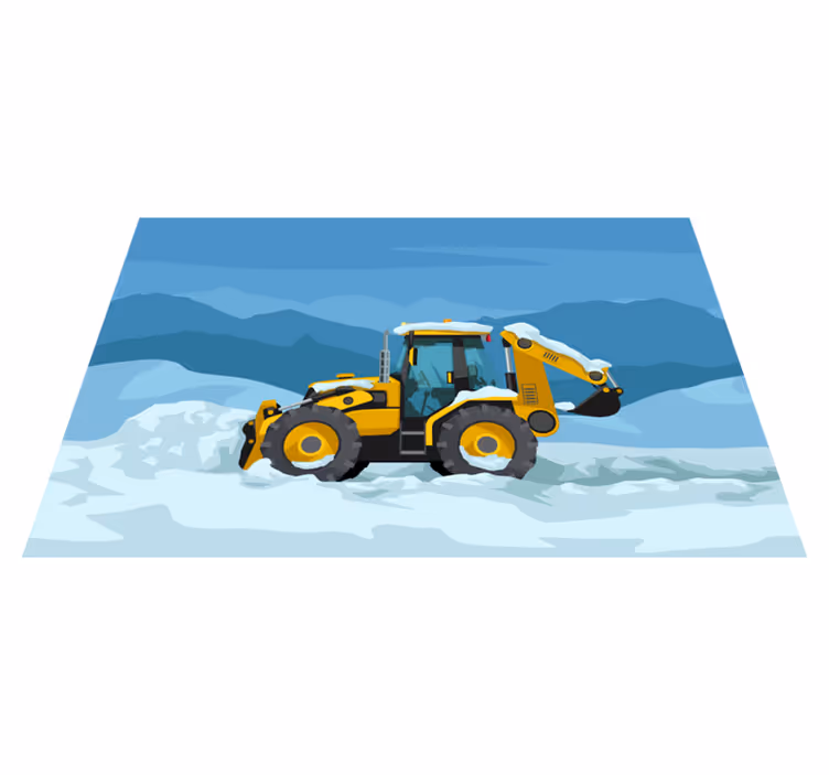 žuti traktor realistični dječji vinil tepih - TenStickers