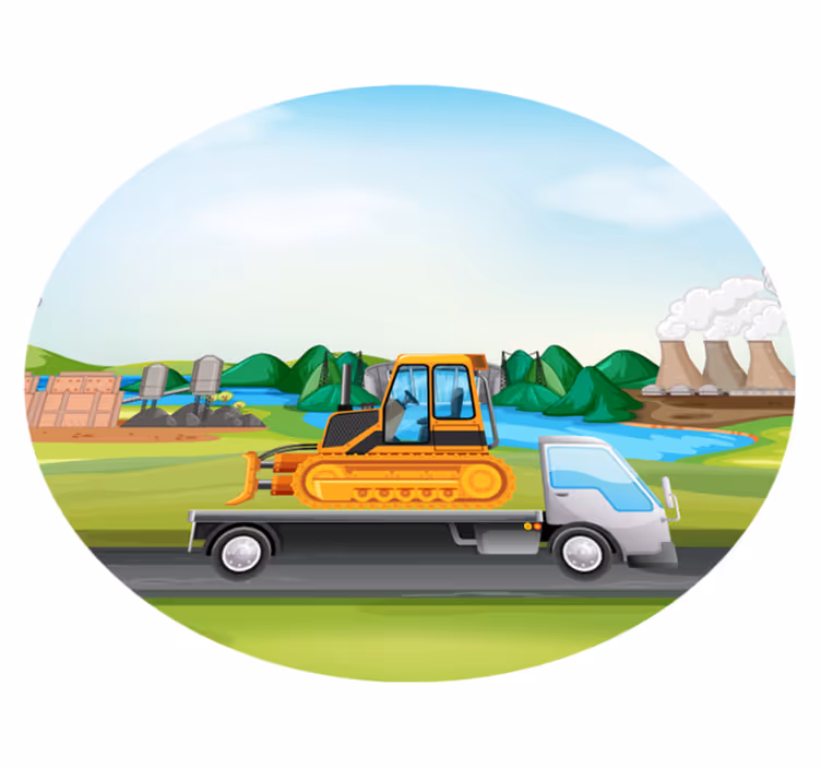 Traktori i kamioni cestovni tepih - TenStickers