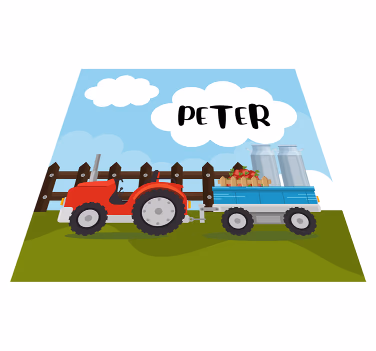 Vinil podovi s imenima prilagodljiva farma - TenStickers