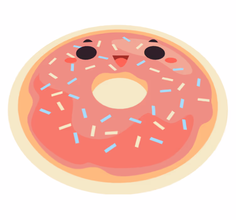 Drugi vinil podovi animirana krafna - TenStickers