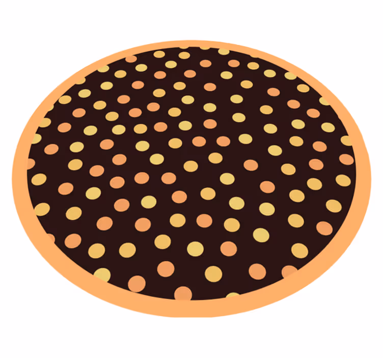 žute i crne točkice geometrijske prostirke - TenStickers