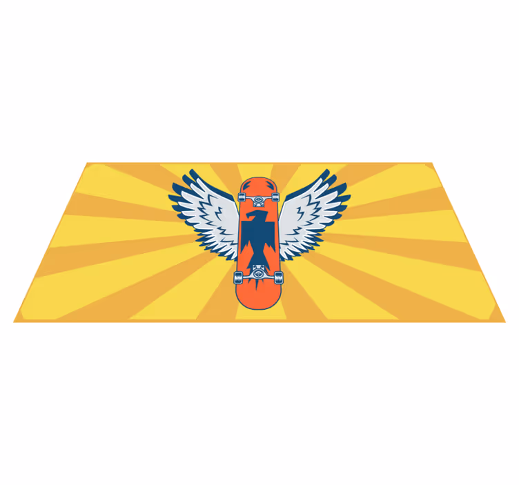 Narančasti skateboard teen vinil prostirka - TenStickers
