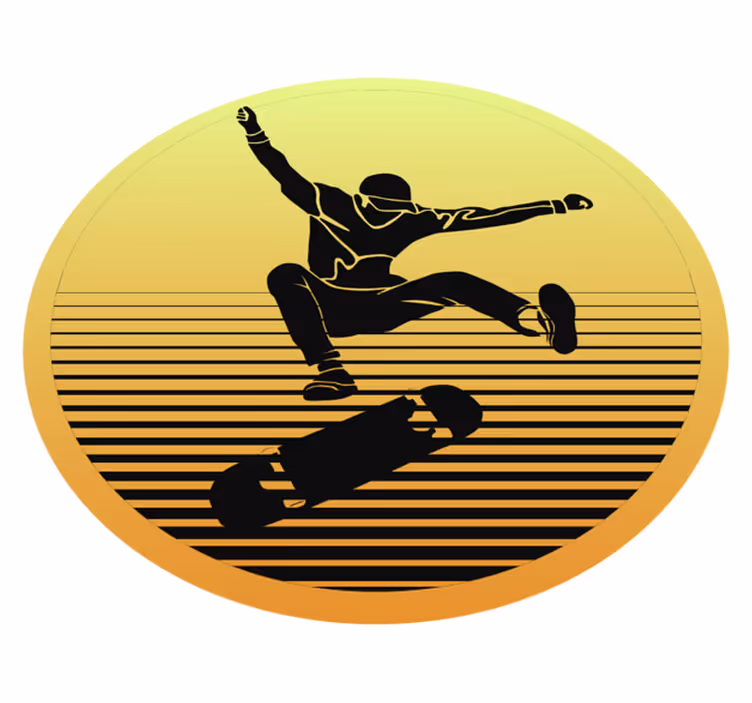 Vinil podovi tinejdžeri skateboarding silueta - TenStickers