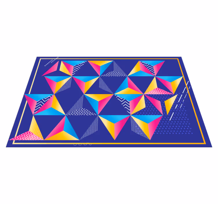 Trokuti s različitim teksturama geometrijski tepih - TenStickers