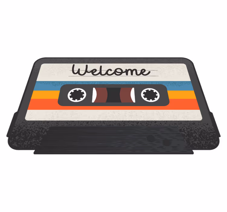 Vinilne prostirke s frazama dizajn dobrodošlice za kasetu - TenStickers