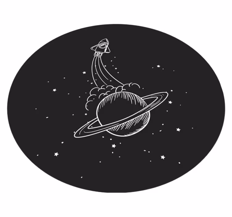 Raketa sa zvijezdama dječja igraća podloga - TenStickers