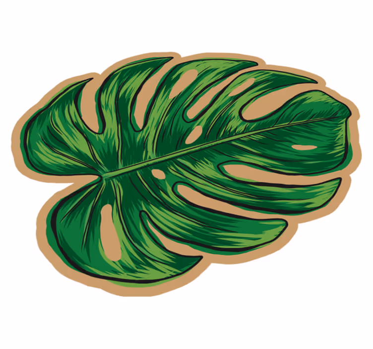 Monstera cvjetni tepih ostavlja oblik - TenStickers
