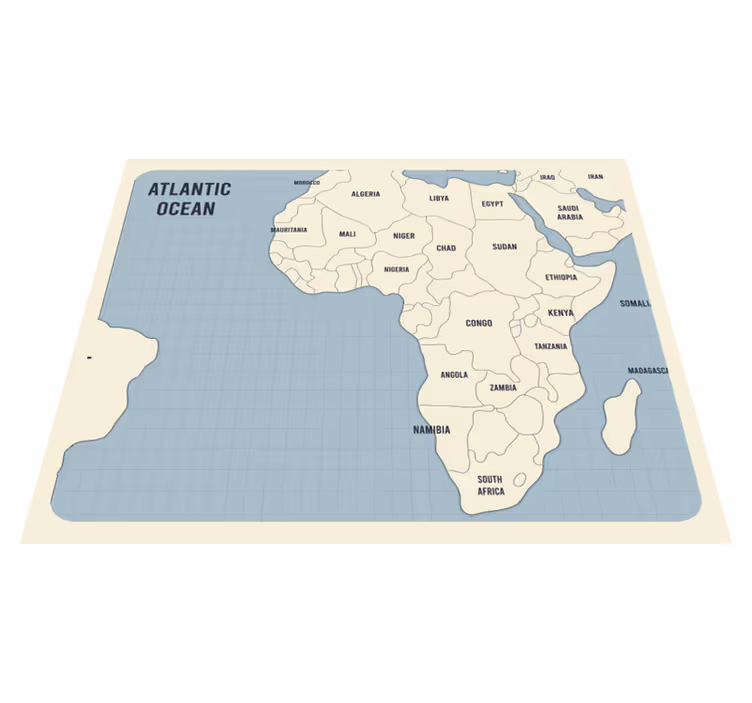 Karta karte afrike karta svijeta tepih - TenStickers
