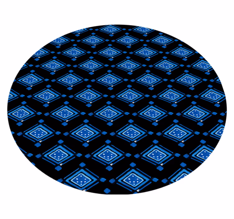 Vinil podovi geometrijski uzorak plavog dijamanta - TenStickers