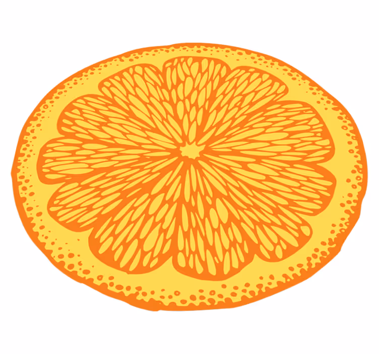 Vinil pod u kuhinji kriška naranče i citrusa - TenStickers