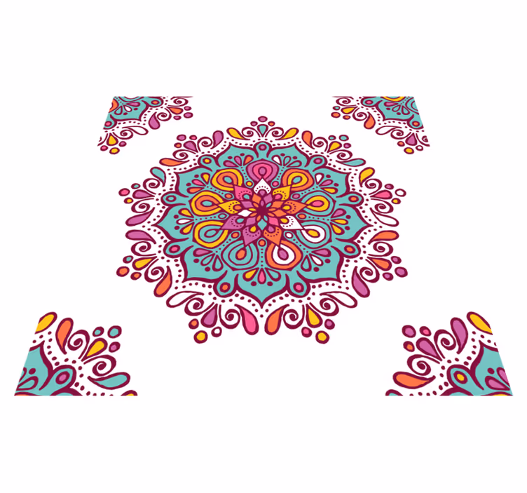 Vinil podovi mandala šareni zamršeni uzorak - TenStickers
