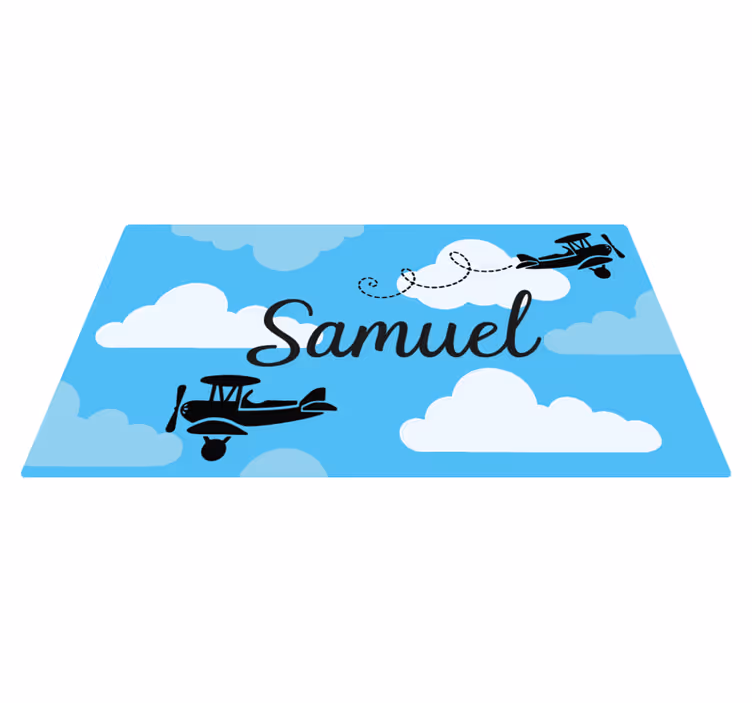 Drugi vinil podovi nebeski avioni s imenom - TenStickers