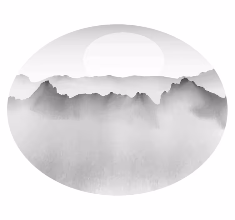 Vinil podovi priroda planinski magloviti krajolik - TenStickers