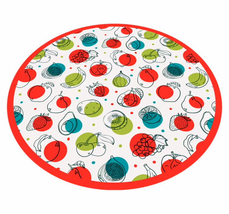 Vinil pod u kuhinji jednostavan motiv voća - TenStickers