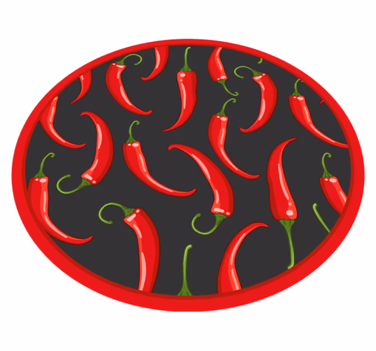 Vinil podovi skandinavski ljuta crvena paprika - TenStickers
