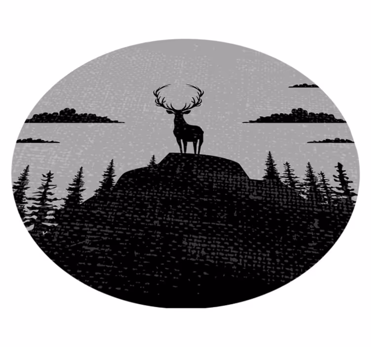 Vinil podovi priroda veličanstvena silueta jelena - TenStickers