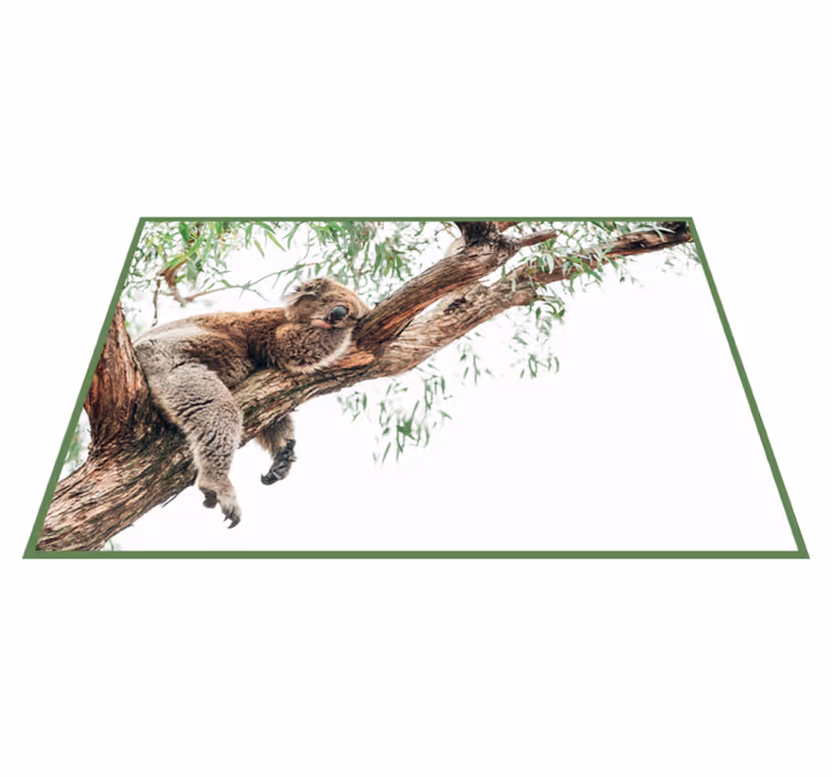 Vinil podovi životinja scena s koala drvetom - TenStickers
