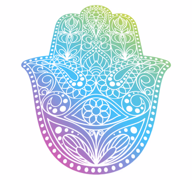 Vinil podovi mandala gradijentna ruka fatime - TenStickers