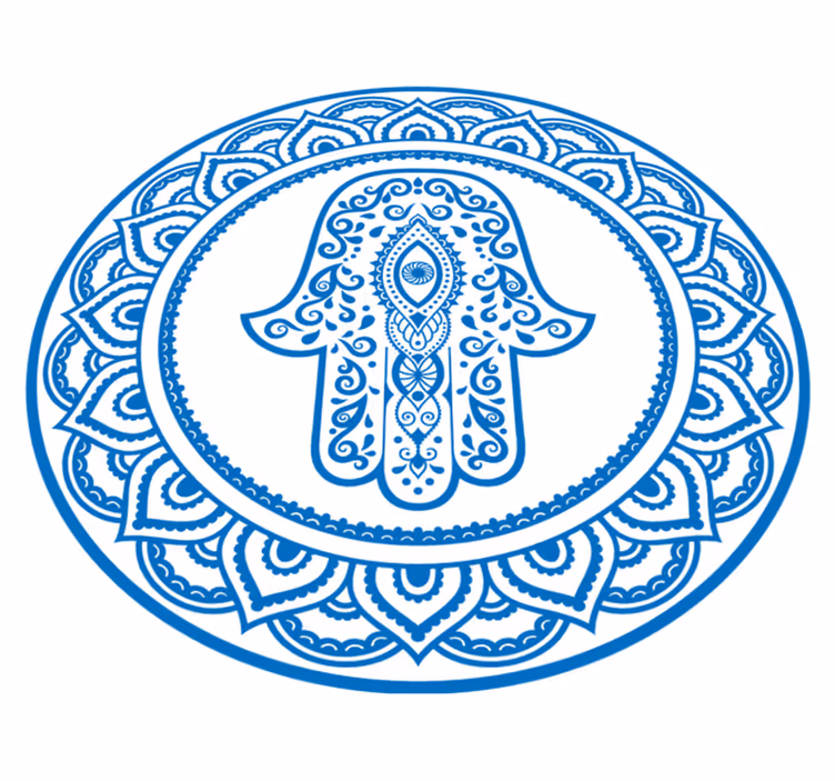 Vinil podovi mandala okrugla ruka fatime - TenStickers