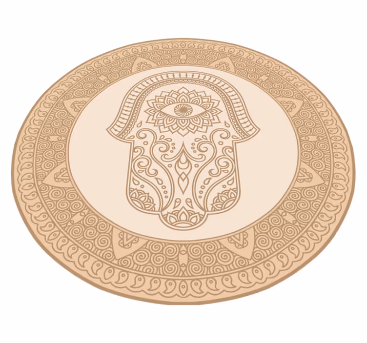 Vinil podovi mandala bež fatima simbol ruke - TenStickers