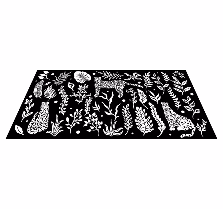 Vinil podovi priroda monstera i leopardi - TenStickers
