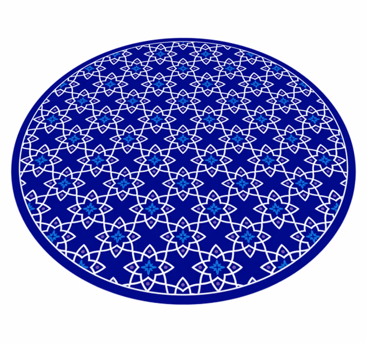 Vinil podovi mozaik azurni cvjetni dizajn - TenStickers