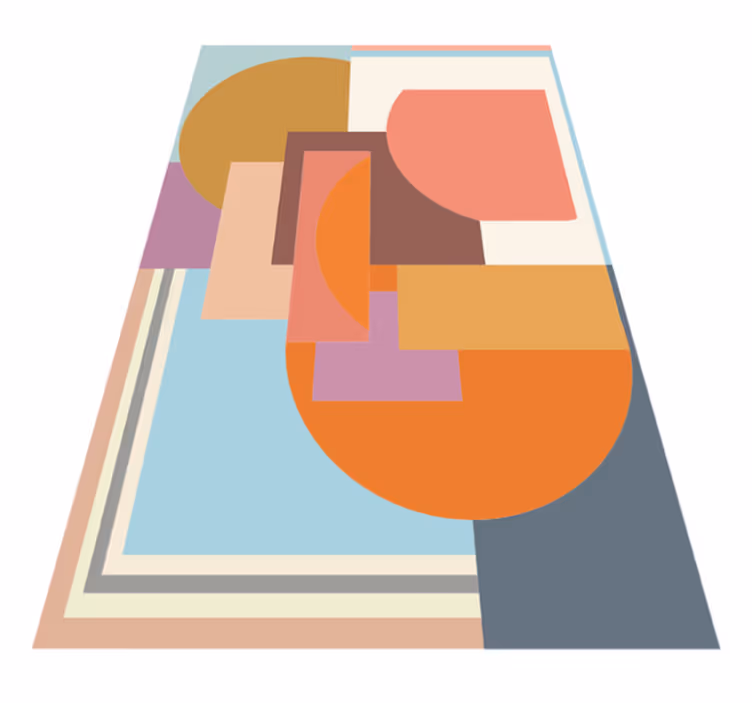 Suvremeni geometrijski mozaik podne pločice - TenStickers