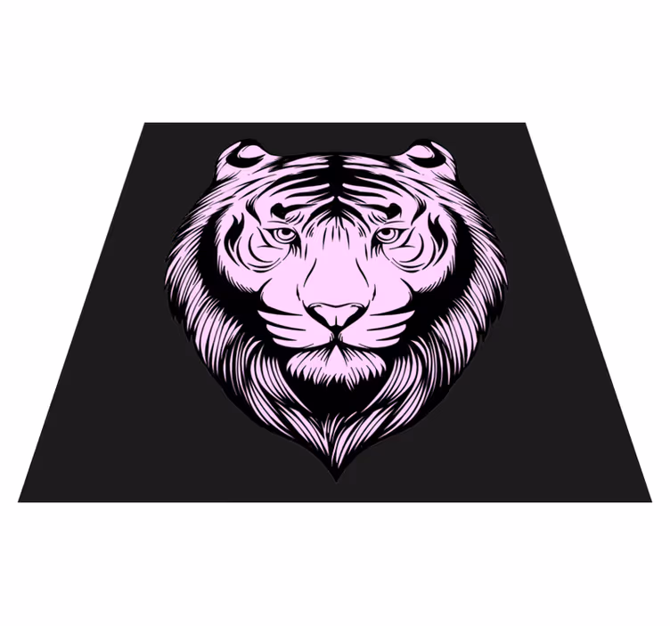 Ružičasti tigar životinjskog printa vinil prostirka - TenStickers