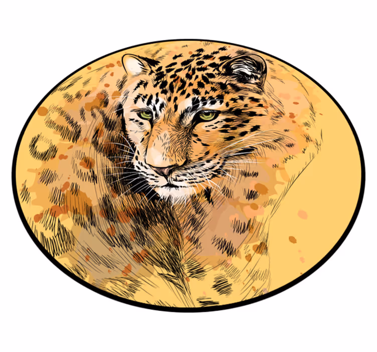 Vinil podovi životinja leopardovo lice - TenStickers