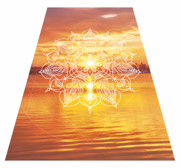 Vinil podovi mandala jarko narančasti dizajn - TenStickers