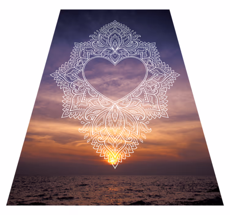 Vinil podovi mandala elegantan dizajn s srcem - TenStickers