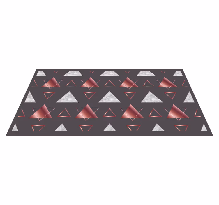 Vinil podovi geometrijski ružičasti i sivi trokuti - TenStickers