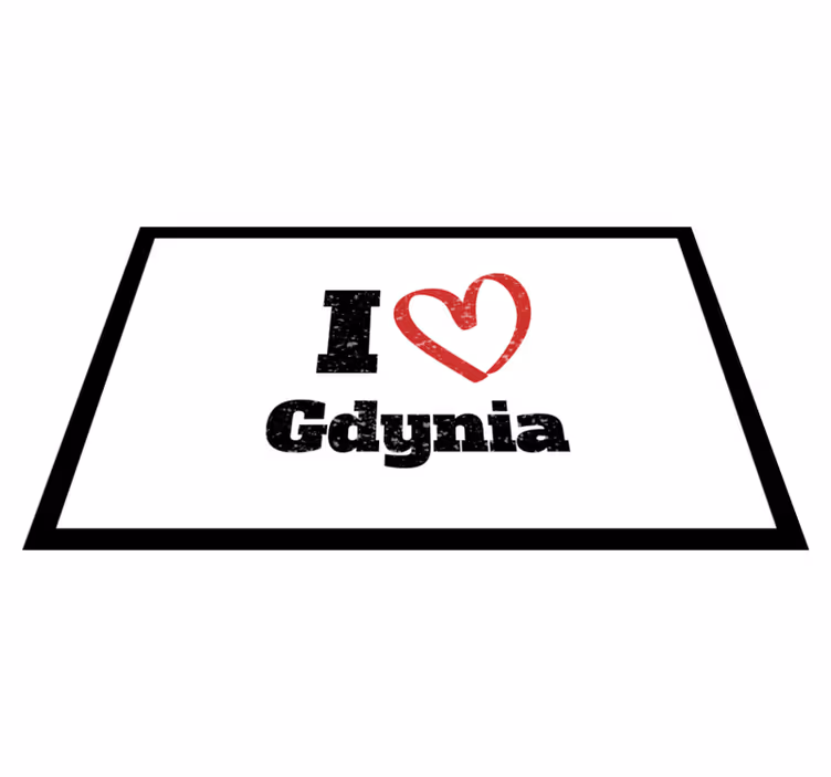 Vinilne prostirke s frazama volim gdyniju - TenStickers