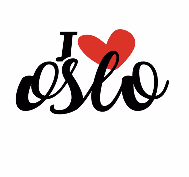 Vinilne prostirke s frazama srdačna oslo ljubav - TenStickers