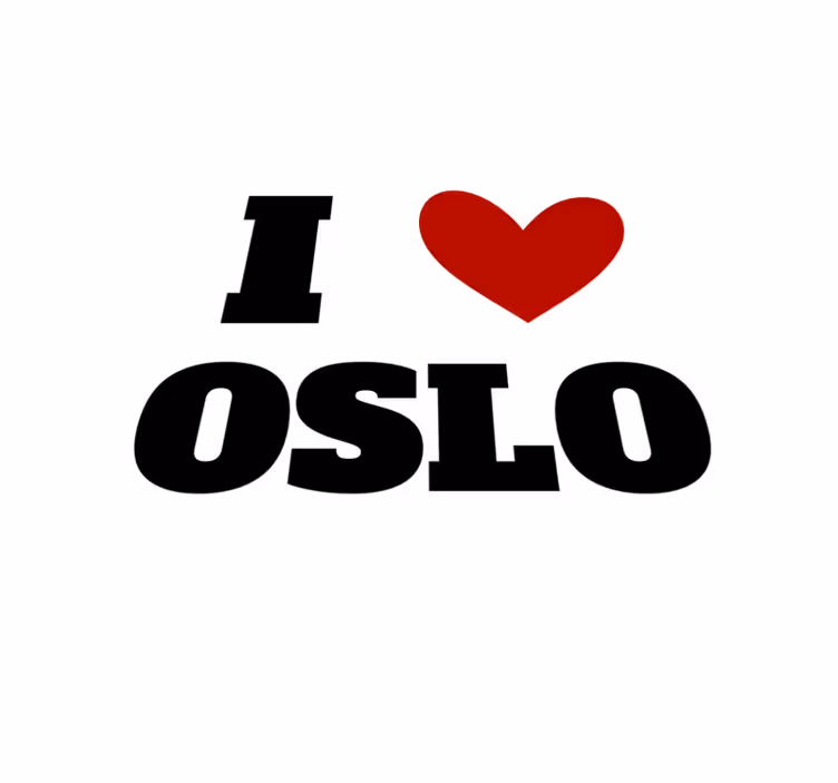 Vinilne prostirke s frazama obožavam oslo - TenStickers