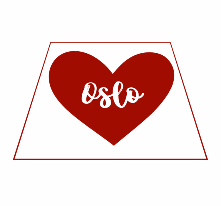 Vinilne prostirke s frazama srce oslo - TenStickers