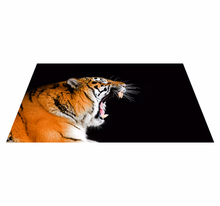 životinjski ljuti tigar vinil prostirka - TenStickers