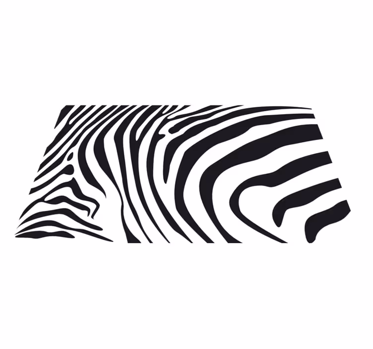 Vinil prostirka od crnog zebra životinjskog printa - TenStickers