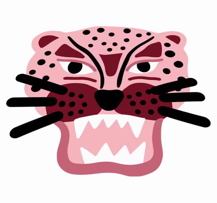Drugi vinil podovi žestoka leopardova glava - TenStickers