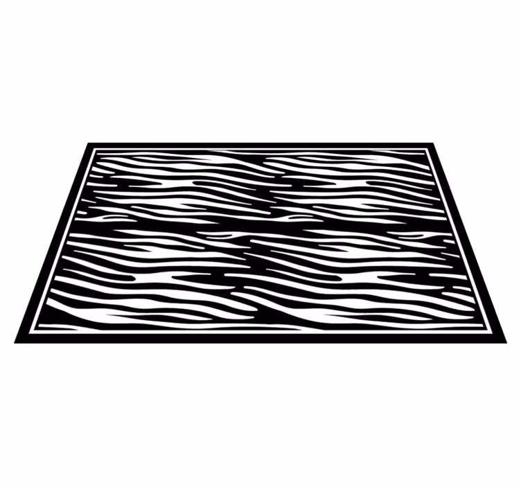 Klasični crno-bijeli tepih sa zebrastim printom - TenStickers