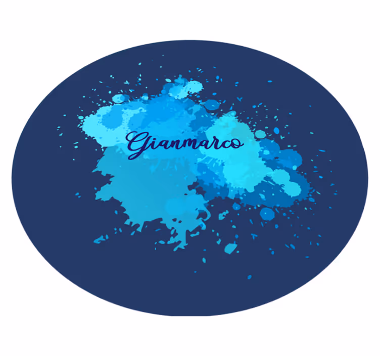 Vinil podovi tinejdžeri prskanje plave boje s imenom - TenStickers