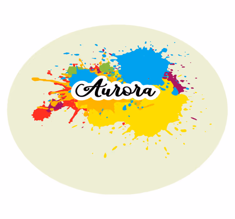Boje i ime personalizirani vinil tepih - TenStickers