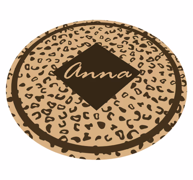 Vinil podovi spavaća soba ime s leopard uzorkom - TenStickers