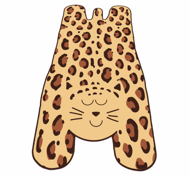 Vinil podovi otisak životinja sretni leopard - TenStickers