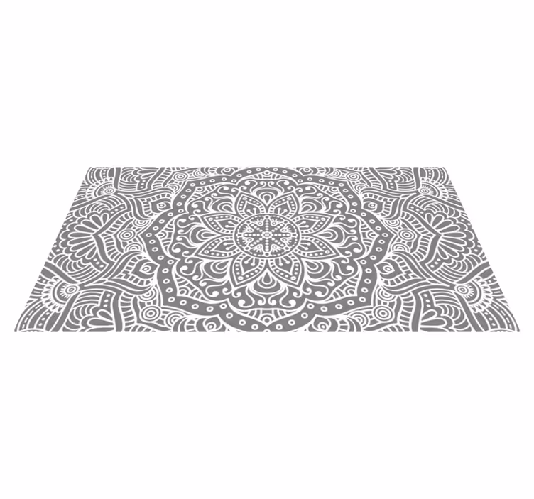Vinil podovi mandala ukrašeni sivi uzorak - TenStickers