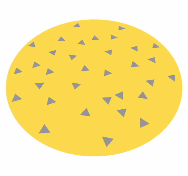 Vinil podovi geometrijski dizajn žutog trokuta - TenStickers